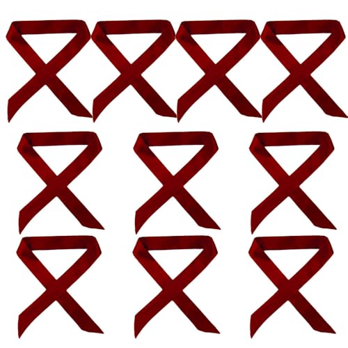 10 Pieces Skinny Long Thin Satin Small Scarf Bag Scarf Sash Ribbon Choker for Women Girls