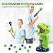 EagleStone Movable Dinosaur Shooting Toys for Kids,Electronic Target Shooting Games with 2 Pump Gun,48 Balls Party Favor Toys with Score Record, LED & Sound, Dino Toys Gift for Boys and Girls