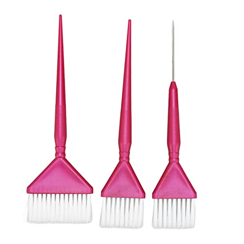 Cepillos de color de cabello colorante moribundo kit de cepillo para el salón de belleza para el hogar 3pcs plástico
