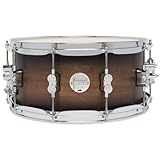 Pacific Drums Caja Arce Conceptual 35.6x14 cm, Laca carbón satinado, casco arce europeo 10 capas, herrajes DW