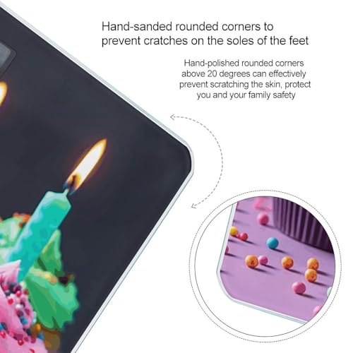 Báscula digital para baño con vidrio templado y diseño colorido miniatura 4