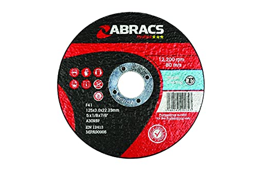 Connect Consumables 32052 Abracs Flat Cutting Discs 125Mm X 3.0Mm 10Pc