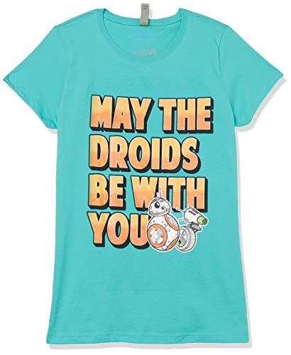 T-shirt Star Wars bleu droids fille XL pour fan de la saga galactique