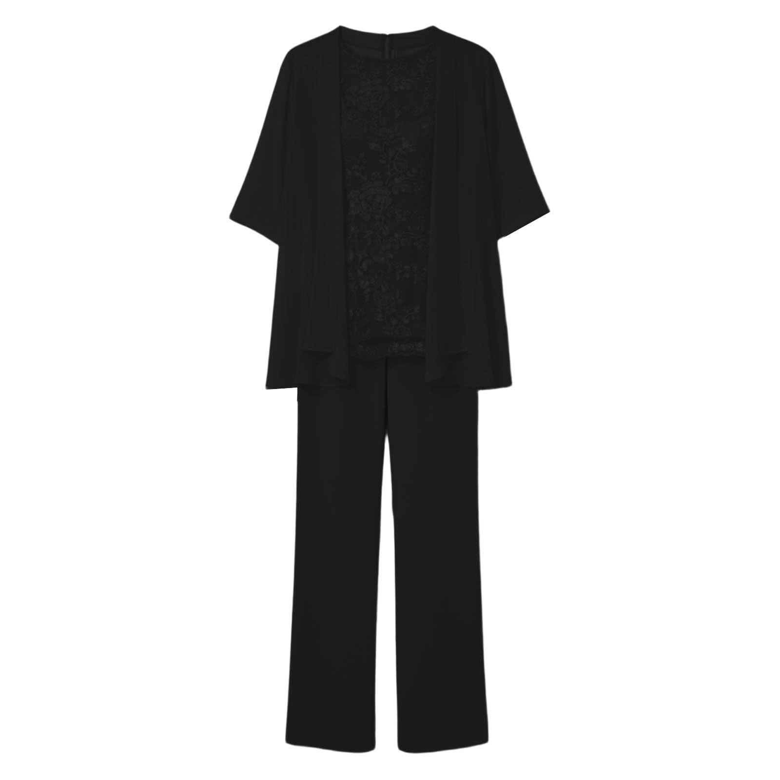 Elegante vestido de fiesta de dama de honor pantalones de manga larga gasa con estampado floral elegante y cómodo traje de invitados en tallas grandes versátil para bodas oficina