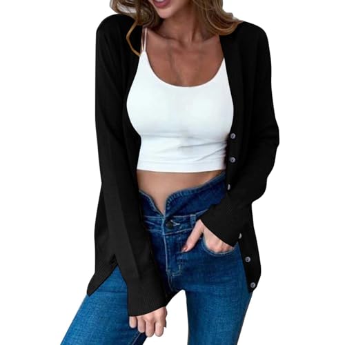 Cardigan Sweaters for Women Open Front Button Down Cardigans Lightweight Shurg Sweater Coat Fashion Fall Outfits