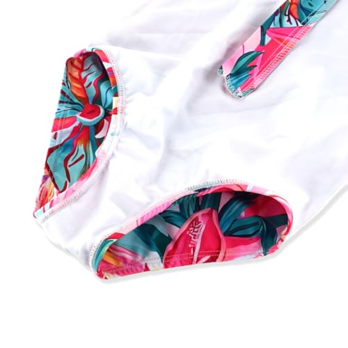 Image of Girls Swimsuits One Pieces Long Sleeve Swimwear UPF50+ Toddler Kids Zipper Sun Protection Bathing Suits Sizes 2-12