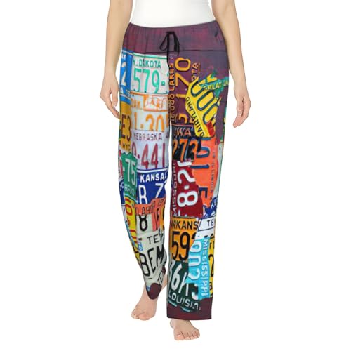 Pantalon pyjama polyester doux femme finis les vêtements de nuit sans poches