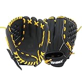 PHINIX Youth All Pigskin Baseball Glove Multiple Styles 11' - 12' (Black, 12')