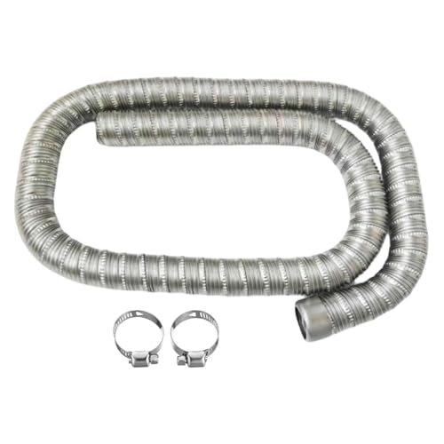 Tubo de escape para calentador diésel flexible de 25 mm con abrazaderas de 70mm