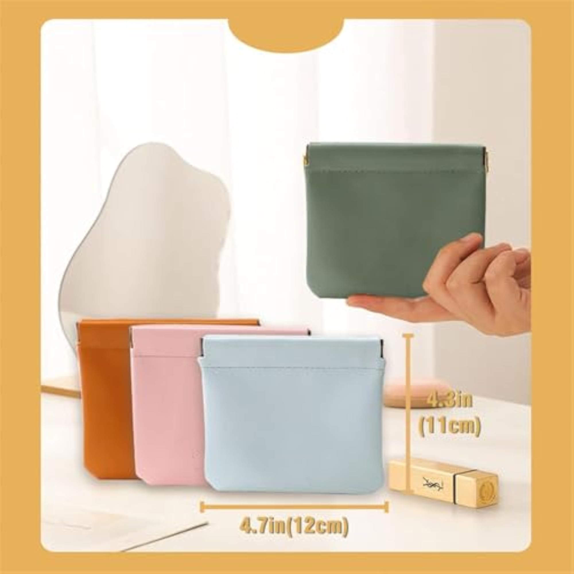 4PCS Glorihoby Pocket Cosmetic Bag Set for Women