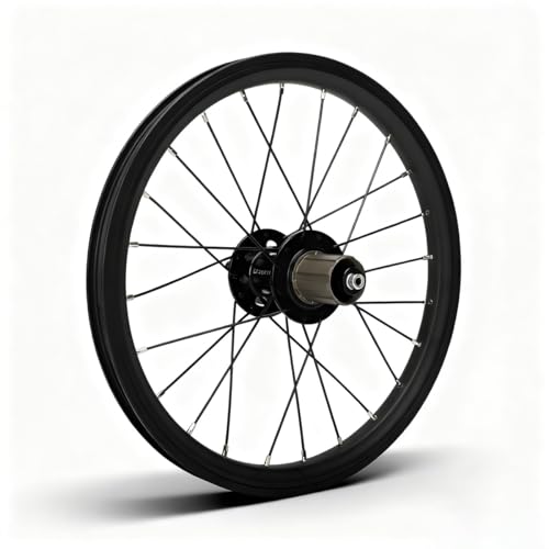 349/16インチ BMX 折りたたみ式 自転車 ホイールセット V/ディスクブレーキ クイックリリース フロント/リアホイール 100/135mm アルミニウム合金 自転車リム 24 H ホイール ハブ 8-11スピ スピ カセット(Rear Wheel