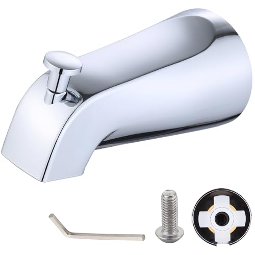 Slip on Tub Spout with Diverter, Compatible with American Standard 8888026.002 Bathtub Spout, Tub Faucet Replacement Fits for 1/2' Copper Water Tube (5/8' Diameter) with Hex Wrench (Chrome)