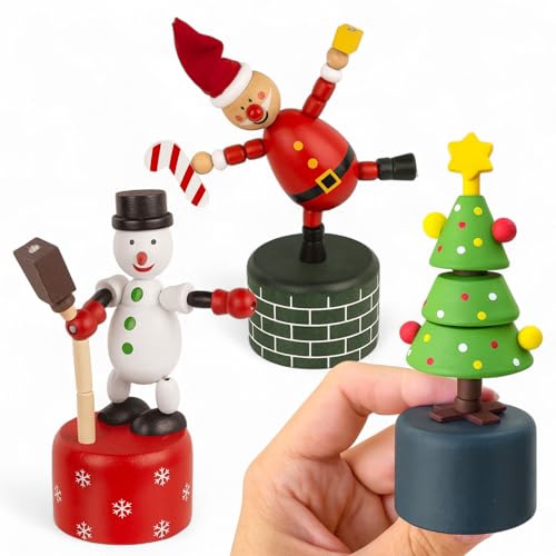 MIJOMA Holz Drückfigur Weihnachten – handbemalte Holzfigur ca. 11...