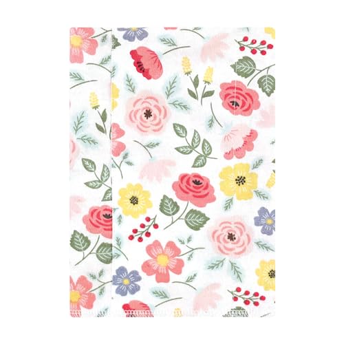 Image of Hudson Baby Unisex Baby Cotton Poly Flannel Burp Cloths, Modern Botanical 7 Pack, One Size