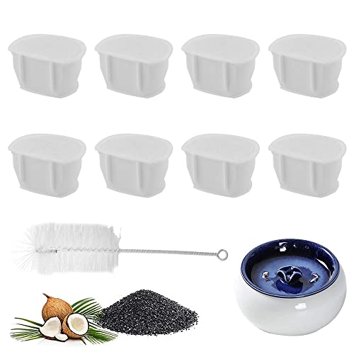 8 filtres de Rechange pour PetSafe Drinkwell Filtre à Charbon Actif de Rechange Fontaine pour Chats Filtres de Rechange Filtres de Rechange pour PetSafe Drinkwell Avalon Pagoda 2 Gallon Sedona Cover