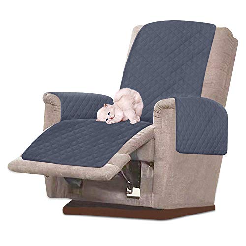 Housse Fauteuil Relax Matelassé Imperméable,Couvre Fauteuil Relax Antidérapant,Couverture Protecteur Canapé 1 Place Doux et Confortable pour Enfant et Animaux Domestique (Gris) Cover