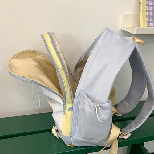 Sacs à dos décontractés couleur contrastée de style coréen pour ados - 5