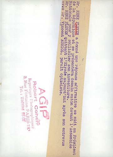 Fotomax Vintage Photo of Rene Pleven Elusee