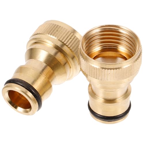 MOTHNUR 2 pièces Raccord Fileté Femelle Cuivre Résistant Rouille Connecteur Rapide pour Tuyau Arrosage et Robinet Installation Facile et Étanchéité Fiable
