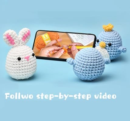 Kit D'initiation Au Crochet Amigurumi Pour Débutants - 3 Chatons Mignons Avec Tutoriels Vidéo - Idéal Enfants Et Adultes
