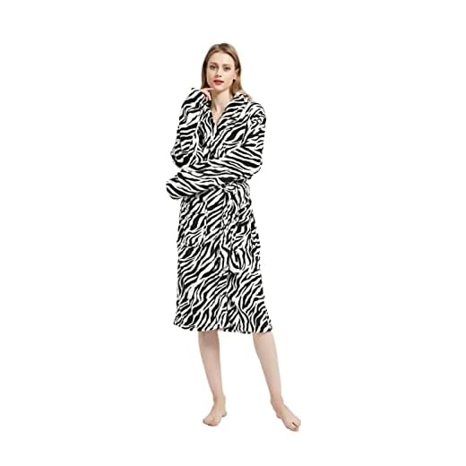 JSJJWSX Badlakan för damer grönt mönster pyjamas dam badrockar flanellrock dam vinter plysch sjal långärmad morgonrock jacka för att hålla värmen (färgnamn: 1, storlek namn: S M)