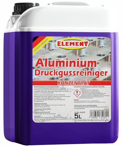 Element Ultraschallreiniger Aluminium und Druckgussreiniger 5 Liter Spezialreiniger Konzentrat Aluminiumreiniger