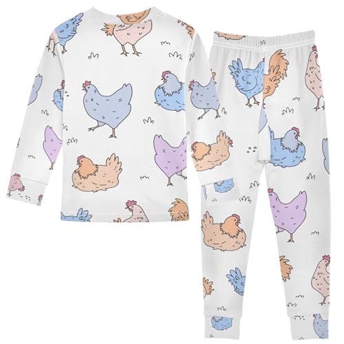 Pajama Sets Long Sleeve Top with Pants Cotton Soft Sleepwear 2 Piece Pjs Se2