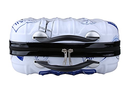 Genda 2Archer Cute Cartoon Hard Shell Cosmetic Carrying Case Small Travel Hand Luggage (Stamp-Dark Blue) #TOP5