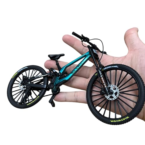 Vélo décoration | VTT miniature 1:6 | Vélo en métal | Décoration de bureau | Collection d'artisanat pour les passionnés de cyclisme et les athlètes | Mini VTT Nouveau modèle (Vert menthe)