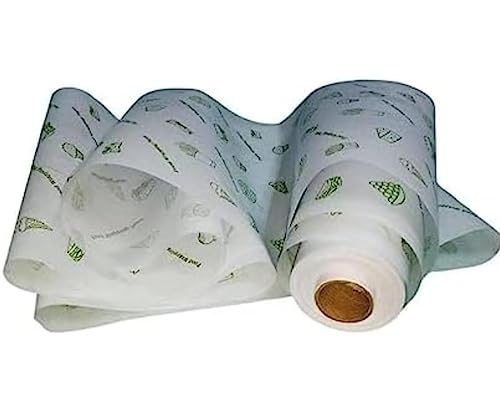 Image of Finishwrap Food Wrapping Butter Paper| Multipurpose Greaseproof Microwave, Oven Safe & Food Grade Butter Papers| Printed Food Wrapping Butter Paper Roll 1 Kg (100 Meter) (Pack of 1)