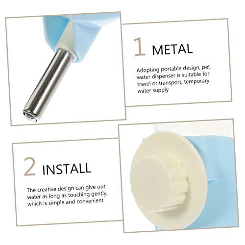 2Pcs Hanging Feeding Anti-Leak Pig Water Drinking For Bunny Hamster Ferret Feeder Drip Ferrets Chinchilla Bottle Pink Rabbit Hedgehog Animal Cat Rat Guinea Pet Small Supply/1505 ( Color : Sky Bluex5Pc #TOP2