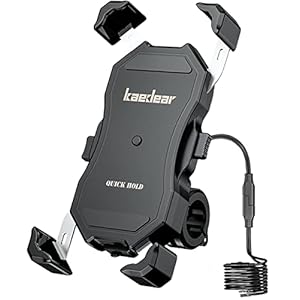 Kaedear(カエディア) バイク スマホホルダー QI ワイヤレス充電 防水 USB 電源 携帯 ホルダー 置くだけ 充..." 