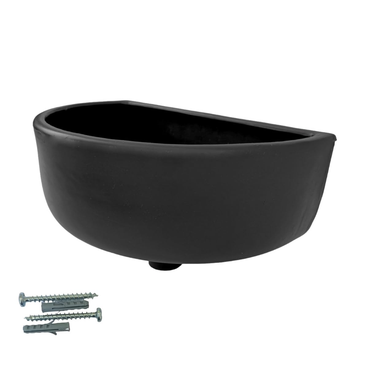Varile Bassin de vidange en plastique pour jardin et cave, incl. grille de vidange et filtre à cheveux en plastique, diverses couleurs (Noir)