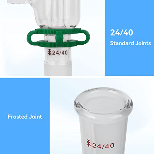 Chemistry Glassware Set,32Pcs Laboratory Glassware Kit 24/40 Lab Distillation Apparatus #TOP3