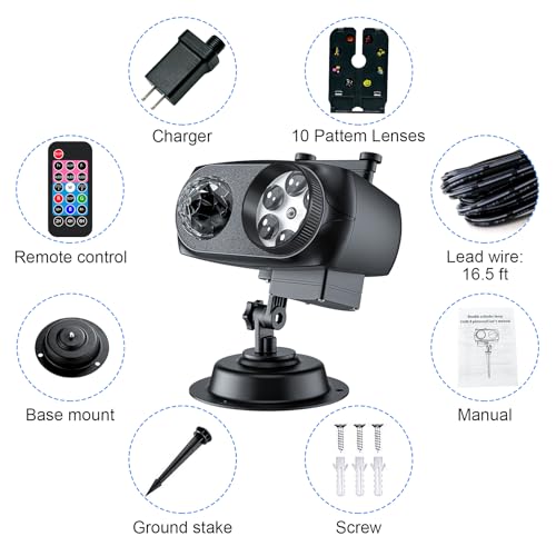 Shedaled Z3-13010425520921 Halloween Projector Lights Outdoor 2024 Upgraded thumb #7