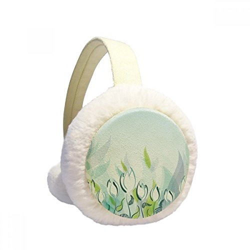Orejeras de invierno de felpa de tulipán planta plegable