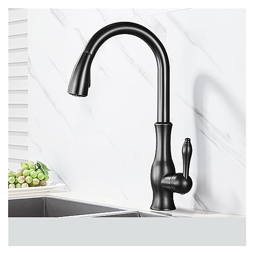 Mitigeur de cuisine design élégant chrome et noir mat avec purification d'eau potable