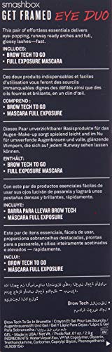 Smashbox Get Framed Eye Duo 2 Piece Brow Tech Togo Crayon Gel & Pencil, No.539 Brunette/ No.001 Jet Black, 2 Count #TOP2