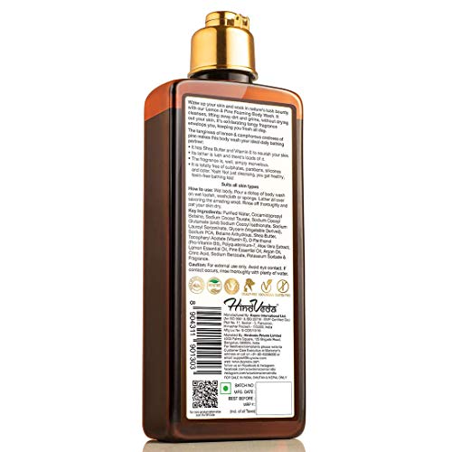 Image of WOW Skin Science Lemon & Pine Foaming Body Wash - No Parabens, Sulphate, Silicones & Color - 250mL