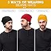 HAMUNI Slouchy Beanie for Women – Men Soft Breathable Cotton Beanie Hat, Double-Layered Lightweight Windproof Skull Cap, Classic Casual Beanie for Daily Wear & Transitional Seasons (Yellow)