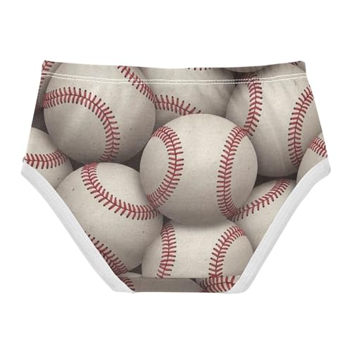 Toddlers Underwear Floral 2t Cotton Panties Little Girl Flower Kids Undies Briefs Baseball Print White Red2