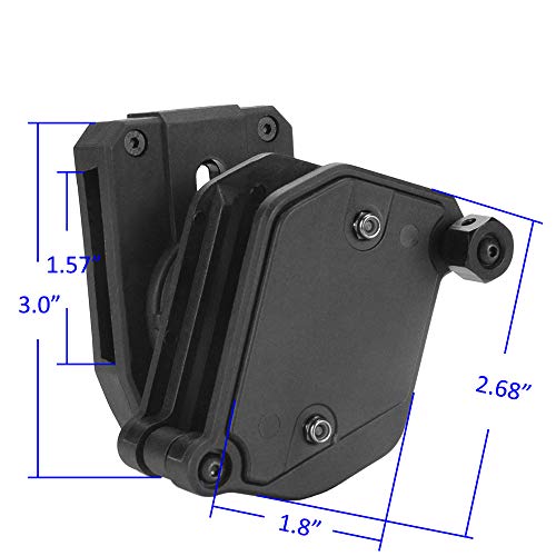 Krydex Ipsc Uspsa Idpa Competition Shooting Multi-Angle Adjustment Speed Shooter's Pistol Magazine Pouch Mag Holster Holder (Bk 4 Pcs) #TOP3