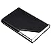 PADIKE Business Name Card Holder Luxury Leather & Stainless Steel Multi Card Case,Business Name Card Holder Wallet Credit Card ID Case/Holder for Men & Women - Keep Your Business Cards Clean (Y-BK)