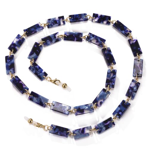 Image of kkjoy Acrylic Glasses Chain Colourful Squares Beach Holidays Sunglasses Holder Strap Eyeglass Lanyards for Women Men