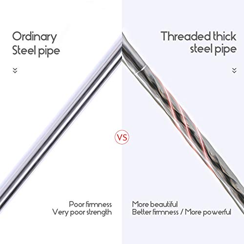 Foreate Canopy Bed Frame Stainless Steel Queen Size Bed Canopy Frame & Bed Poles, Fit For Four-Corner Bed And Mosquito Curtains, Queen (Silver) #TOP2