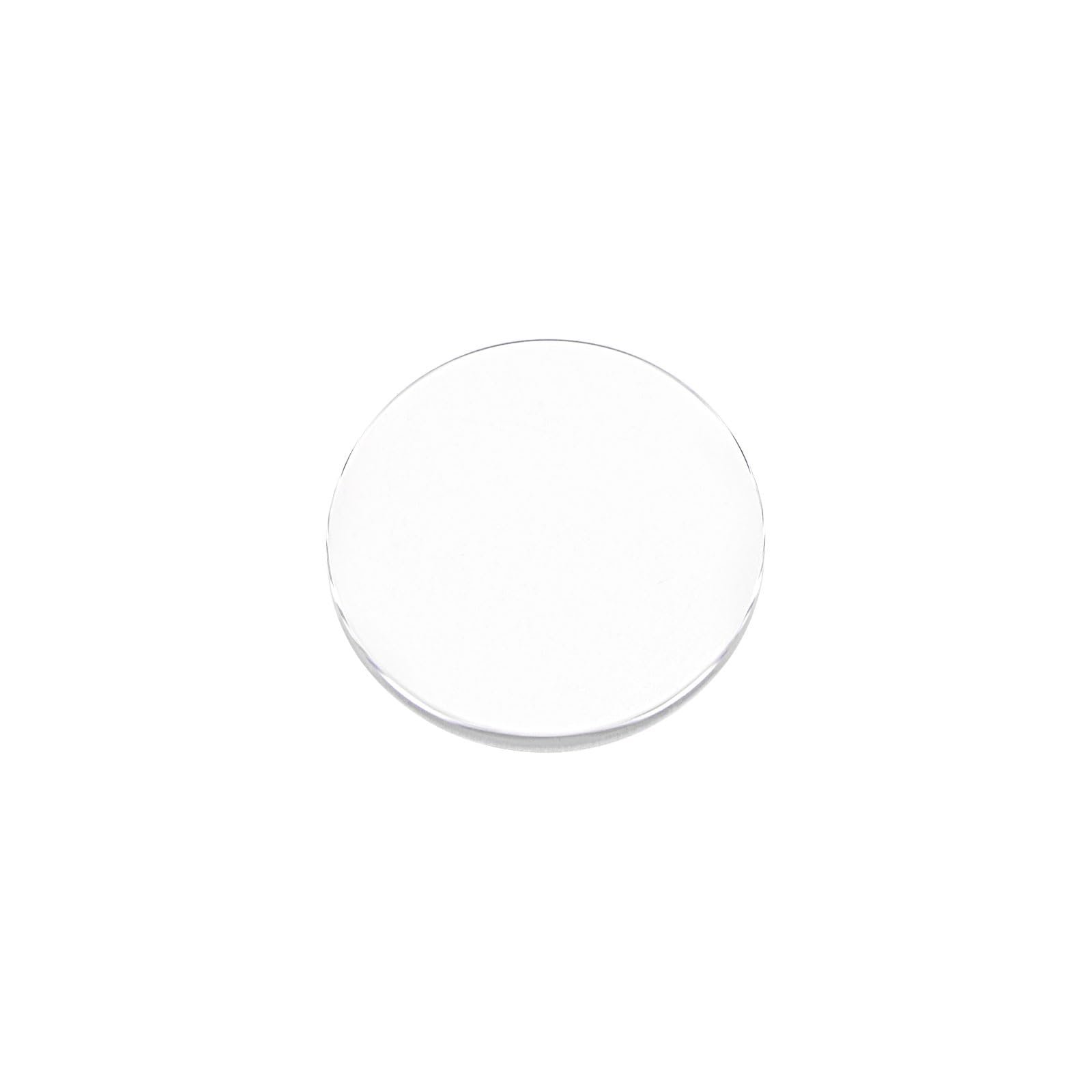 sourcing map Verre de montre en verre de cristal plat rond transparent saphir lunettes de rechange pour horloger, claire, 1.22 x 0.04 inch
