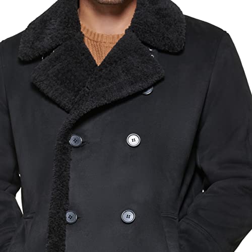 DOCKERS Men's Faux Shearling Midlength Overcoat4