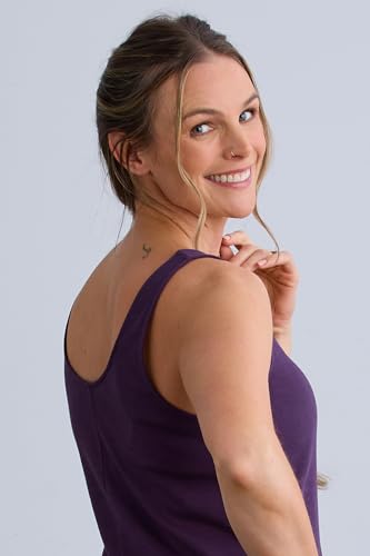 Image of Fair Indigo Women's 100% Organic Pima Cotton Midi Tank Dress
