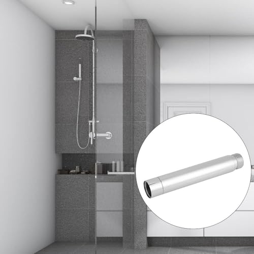 8 Zoll Rund Duschkopf Verlängerungsarm, G1/2 Gewinde Verchromung Edelstahl Dusche Verlängerungsrohr, Handbrause Extender Badzubehör Für Anschluss An Dusche/Schlauch
