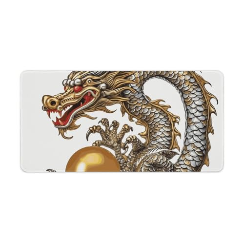 Tapis de souris de jeu étanche et antidérapant avec grand décor dragon